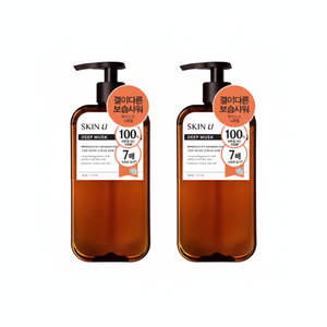 Paquete de 2 Geles de Ducha Happy Bath Deep Musk 500g, Limpiador Corporal Perfumado, Cuidado de la Piel Innocente con Descuento - Product Image 1
