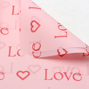 Papier d'emballage coréen pour fleurs, imprimé cœur d'amour éternel, imperméable, pour bouquets, vente en gros pour fleuristes - Product Image 4