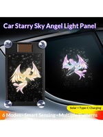Nouvelle Lampe d'Ambiance Solaire pour Voiture, Effet Œil de Diable, LED Clignotante, Avertisseur Anti-Collision pour Vitre, Type Ventouse, Modèle XT0343