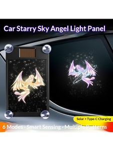 Nouvelle Lampe d'Ambiance Solaire pour Voiture, Effet Œil <span class=keywords><strong>de</strong></span> Diable, LED Clignotante, Avertisseur Anti-Collision pour Vitre, Type Ventouse, Modèle XT0343 - Product Image 2
