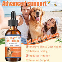 Traitement naturel pour les infections à levures chez le chien, soulagement des démangeaisons cutanées, liquide pour la santé de la peau et du pelage des animaux, gouttes pour toutes les races de chiens