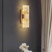 Lampe murale en cristal à effet d'ondulation d'eau de luxe BGST, salon, chambre à coucher, chevet, couloir, éclairage intérieur, décoration moderne