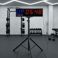 Minuteur de gym mural, grand tableau de scores LED pour le basketball, le baseball, la boxe, le crossfit, l'entraînement HIIT, l'entraînement par intervalles Tabata