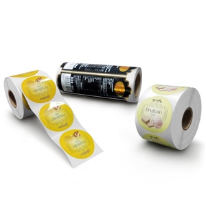 Autocollants en vinyle personnalisés en gros, étiquettes en papier, étiquettes d'emballage rondes, autocollants circulaires transparents imprimés, PP - Product Image 1