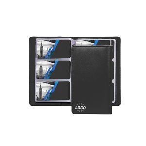 Muestra Gratuita, Porta Tarjetas de Visita de Cuero PU con Páginas Interiores, Carpeta para Tarjetas de Visita, Nuevo, BSCI - Product Image 1