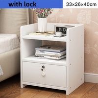 Table de chevet JIUYI grande et moderne, meuble de rangement domestique simple avec serrure, mini armoire de rangement