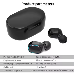 Earphone TWS E7S Mini Murah dari Pabrik, Headphone In-ear dengan Layar Digital, Earbuds Nirkabel TWS Digital HIFI, <span class=keywords><strong>Headset</strong></span> Gaming - Product Image 4