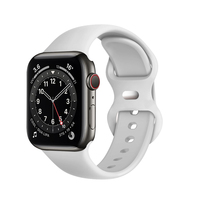 Bracelet de montre en silicone pour Apple Watch Series 7 6 5 4 3 2 1 Bracelet de montre intelligent de remplacement souple pour Iwatch 38 40 41 42 44 45 mm