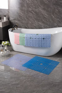 Alfombrilla de Ducha Cuadrada Antideslizante de PVC Sólido de 70x70CM con Ventosas Fuertes, Orificios de Drenaje, Ecológica <span class=keywords><strong>y</strong></span> Antibacteriana para la Seguridad del Baño - Product Image 6