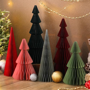 Ornements de Noël en papier nid d'abeille écologiques et modernes, prix d'usine, pour la décoration de la maison et les vitrines de festival - Product Image 2
