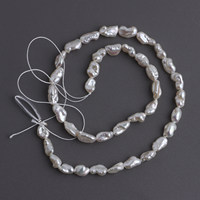Perles Keshi d'eau douce cultivées de haute qualité, 6-7 mm, baroques, irrégulières, non-nucléées, blanches naturelles, pour la création de bijoux DIY
