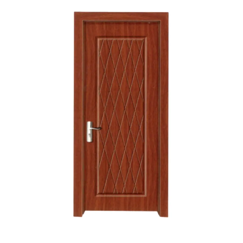 Popular Design Hot Sale Customized Style Bathroom White PVC Wooden Door for Home Projects