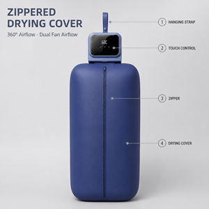 Portable Fold Away Body Fits Suitcase Easily Travel Electric Clothing Dryer for Baby and Family Clothes Care Quick Dry Helper - Product Image 3