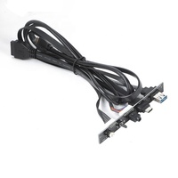 Câble d'assemblage I/O avant pour boîtier d'ordinateur, avec panneau frontal personnalisé 20 broches USB 3.0/3.1 et audio HD 4 ports