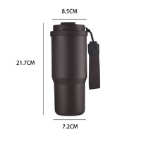 Vaso Térmico Multicolor Listo para Enviar, 2 en 1 con Tapa para Beber, Doble Pared de Acero Inoxidable, Tazas de Café Personalizadas con Asa