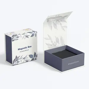 Custom Design Cardboard Lid Closure Clamshell Box Magnet Gift Box Packaging With Logo Printing