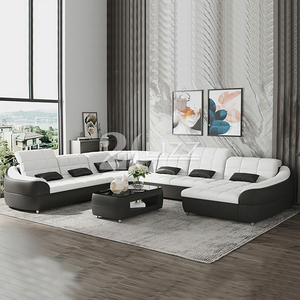 <span class=keywords><strong>Divan</strong></span> italien moderne Aumin Ensemble de canapé sectionnel <span class=keywords><strong>en</strong></span> cuir moderne avec chaise longue - Product Image 2