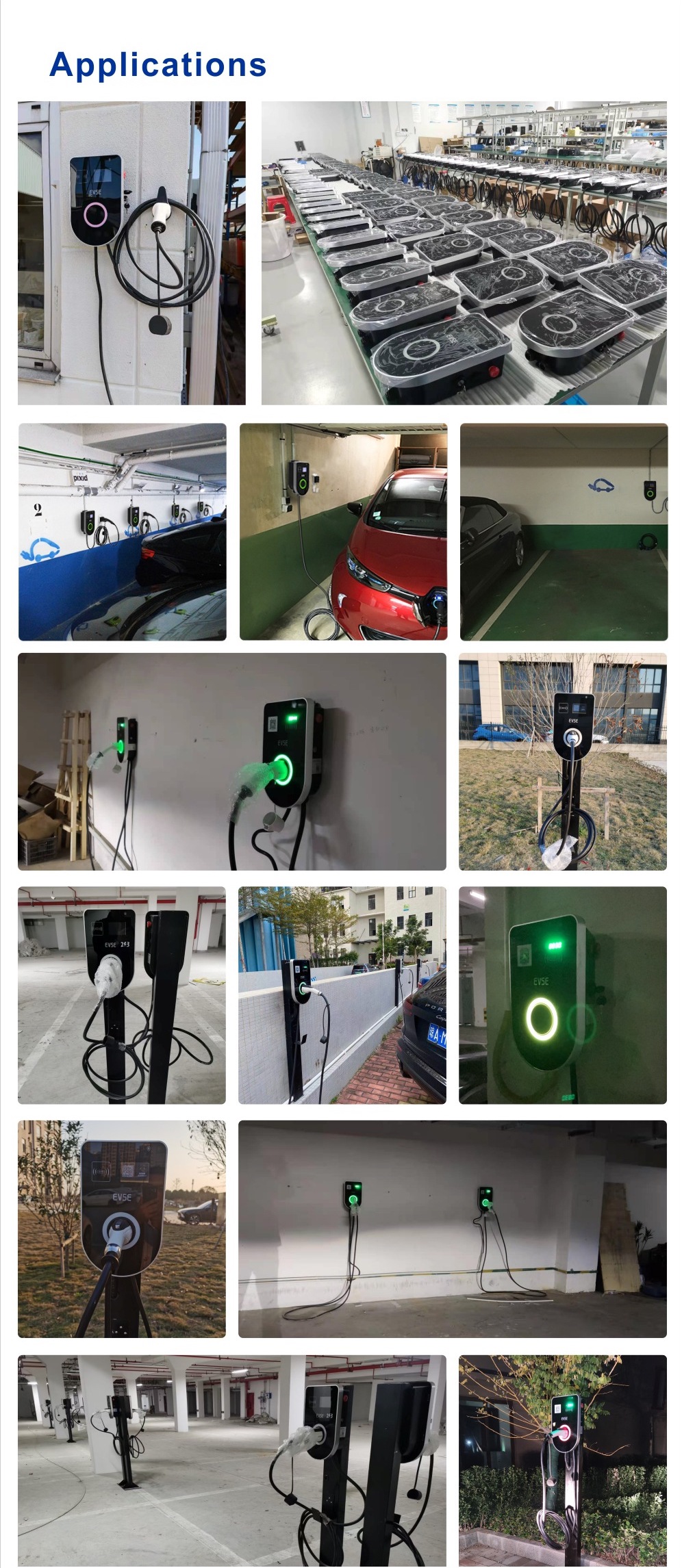 32A EV Charging Station OCPP 1.6 Smart Wallbox 22KW With Wifi 4G Communication