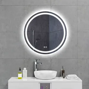 Bán Hot hiện đại Vòng LED Gương treo tường màn hình cảm ứng thông minh gương phòng tắm với LED ánh sáng