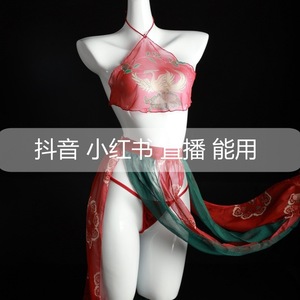Conjunto de Pijama Hanfu Estilo Antiguo Lemon Story para Mujer, Traje de Danza del Vientre de Chifón con Diseño de Fénix Rojo, Ropa de Actuación para Adultos - Product Image 5