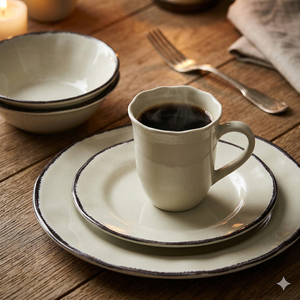 Service de table en mélamine gris minimaliste 16 pièces <span class=keywords><strong>Série</strong></span> Nordique 2026 avec motifs linéaires européens - Product Image 3