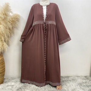 1402# Latest Ramadan Abaya for Women Muslim Fashion Luxury Abaya Modest Ladies Clothing Wholesale - Product Image 2