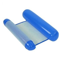 En stock : Hamac aquatique gonflable en PVC à deux tubes avec filet, flotteur de piscine et bouée de natation