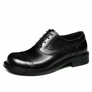 Zapatos de Fiesta de Cuero Genuino para Hombre, Última Moda, Zapatos de Cuero Redondos con Puntos, de Alta Gama, para Trajes, que Aumentan la Estatura, para Otoño - Product Image 4