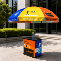 Stand d'exposition extérieur durable et économique en PP ABS réutilisable avec parapluie pour comptoir promotionnel