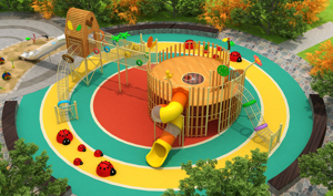 Ensemble d'aventure Château Circulaire et Toboggan en Plastique - Équipement <span class=keywords><strong>de</strong></span> Jeu Extérieur en Bois et PE Haute Capacité pour Parc et <span class=keywords><strong>Jardin</strong></span> - Product Image 5