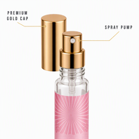 Flacon pulvérisateur de parfum portable vide 35 ml, atomiseur en verre fin avec capuchon argenté, vente en gros 24 pièces, boîte de présentation, logo personnalisé