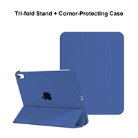 Étui antichoc à trois volets pour iPad Pro Air, protection des coins, coque renforcée avec fonction de réveil et de mise en veille automatique intelligente