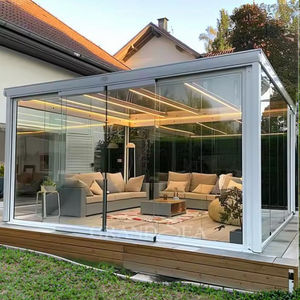 Véranda moderne en verre de luxe pour villa Véranda victorienne quatre saisons à effet de serre jardin patio incliné pour hôtels - Product Image 3