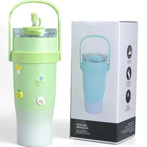 Custom <b>Coffee</b> Cup Stainless Steel Wide Mouth Sport Tumbler 40Oz Engraved Mug Water Bottle With Handle and Straw Lid - Product Image 3