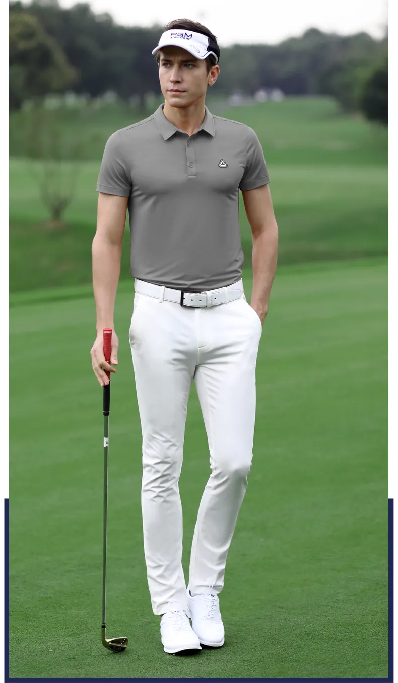 PGM YF240 custom printed golf t shirts quick dry slim mens golf shirt for men