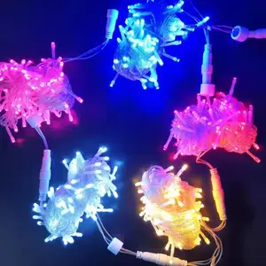 Giáng sinh ngoài trời 10m 100 LED cổ tích Ánh sáng lấp lánh ngôi sao trang trí LED kỳ nghỉ Vòng Hoa chuỗi đèn