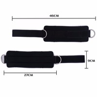 Sangles de cheville de protection professionnelles personnalisées pour l'entraînement en salle de sport, pour machines à câbles robustes et utilisation avec poids, avec anneau de maintien du pied antidérapant naturel