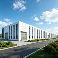 Almacén de Estructura de Acero Prefabricada de Diseño Moderno, Nave Industrial de Estructura de Acero, Se Proporcionan Planos de Diseño Gratuitos