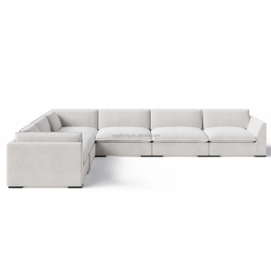 Morden Modular Schnitts ofa für Wohnzimmer Villa Apartment Linker Arm L-Schnitt Couch bezug Ausziehbare Stoff möbel für - Product Image 1