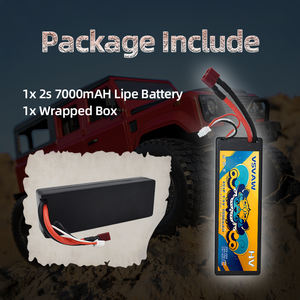 VSVAW 2S 7.4V Lipo pil 7000mAh 65C Hardcase T fiş ile RC araba için 1/10 tekneler FPV Drones RC modelleri parçaları-prim serisi - Product Image 6