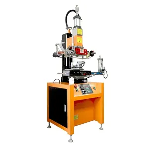 PVC PU Paper Logo Embossing Machine Leather pneumatic Hot gold Foil Stamping Machine For glass bottle