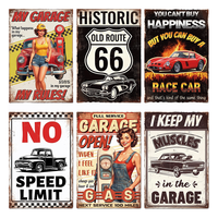 En gros Plaque Métallique Vintage 20x30cm, Affiche Rétro en Fer Blanc, Décoration Personnalisée pour Bar, Pub, Maison, Moto, Garage