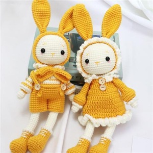 Poupées au <span class=keywords><strong>crochet</strong></span> faites à la main, kit de <span class=keywords><strong>crochet</strong></span>, animaux en peluche, famille de lapins, poupée en peluche lapin papa au <span class=keywords><strong>crochet</strong></span>, amigurumi, poupée bébé <span class=keywords><strong>pour</strong></span> tout-petits - Product Image 4