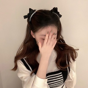 กิ๊บติดผมรูปโบว์มุกขนาดเล็กสำหรับผู้หญิง, กิ๊บติดผมหน้าม้า, กิ๊บติดผมแบบวิสปี้, กิ๊บติดผมหน้าผาก, สไตล์อินสตาแกรม, กิ๊บติดผมข้างสำหรับนักเรียน - Product Image 1