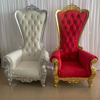 Event-Sofa Zweisitzer Silber-Weißes Leder Hochzeits-Brautpaar-Sofa Hochzeits-Thron-Sessel