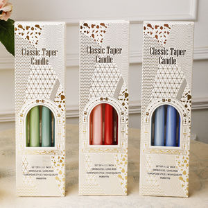 Vela de barra larga Romandi personalizada de 36 colores mezclados, Juego de 4 piezas al por mayor; vela cónica de mezcla de cera de parafina para bodas y fiestas - Product Image 6