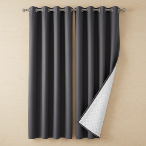 Rideaux occultants thermiques à économie d'énergie DaiRui avec doublure rembourrée amovible et fermeture à pression, panneaux de fenêtre 100 % occultants - Product Image 1