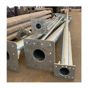 Tube circulaire rond galvanisé à chaud poteau plaque de base ronde extérieur <span class=keywords><strong>en</strong></span> acier conique ou octogonal lampadaire Gi <span class=keywords><strong>tuyau</strong></span> <span class=keywords><strong>en</strong></span> acier - Product Image 6