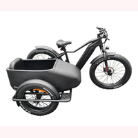 OUKA Design 3 Wheel Electric Bicycle Cargo Bike Trike With Fat Tire Retro Sidecar 36V 250W 48V 750W 48v 500w Vintage Old Ebike
