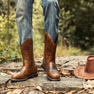 Custom Designer da uomo al ginocchio in pelle nera con paillettes taglie 38-48 chiusura con lacci diversi <span class=keywords><strong>stivali</strong></span> in materiale unico stile <span class=keywords><strong>Cowboy</strong></span> - Product Image 6